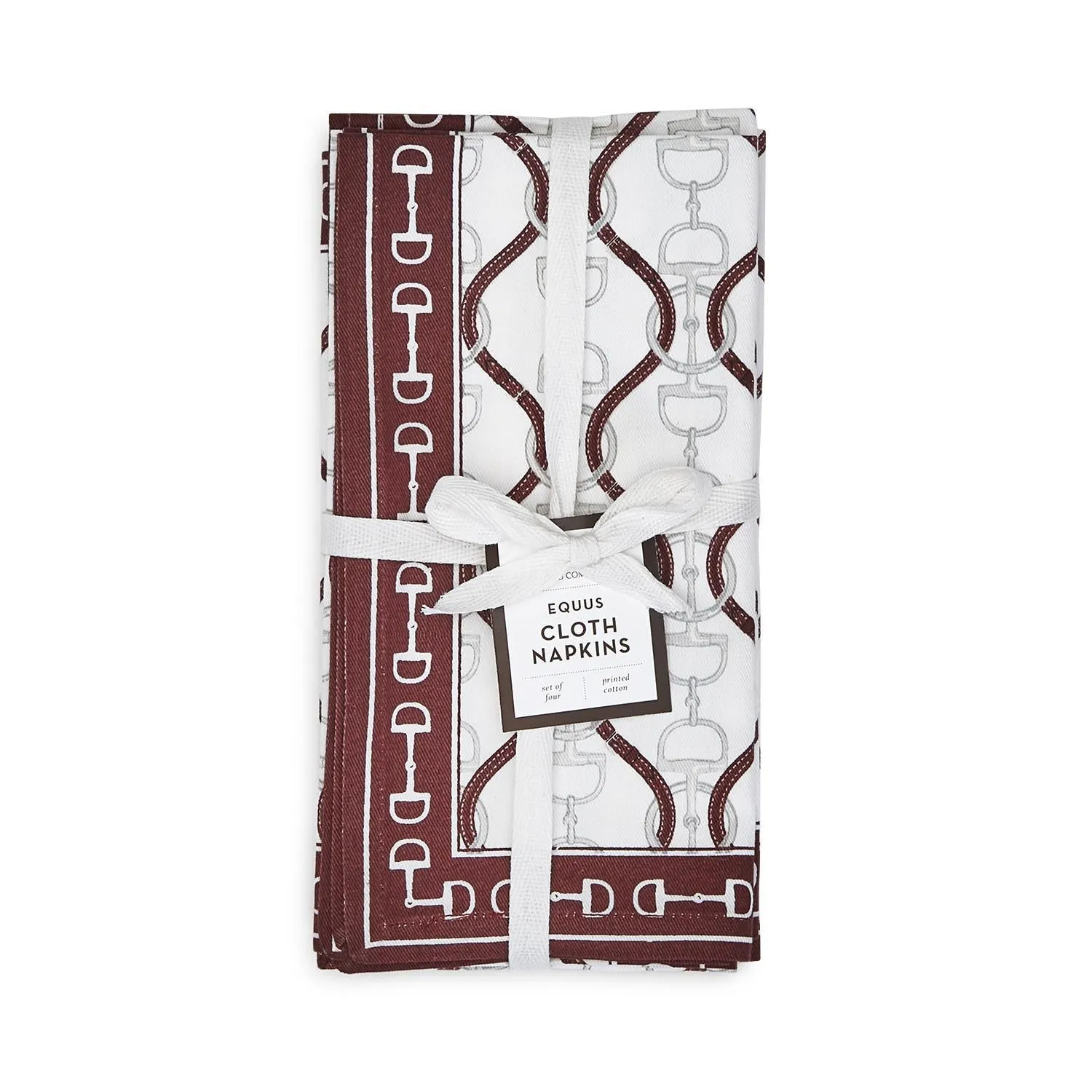 Brown Equus Set of 4 Cloth Napkins