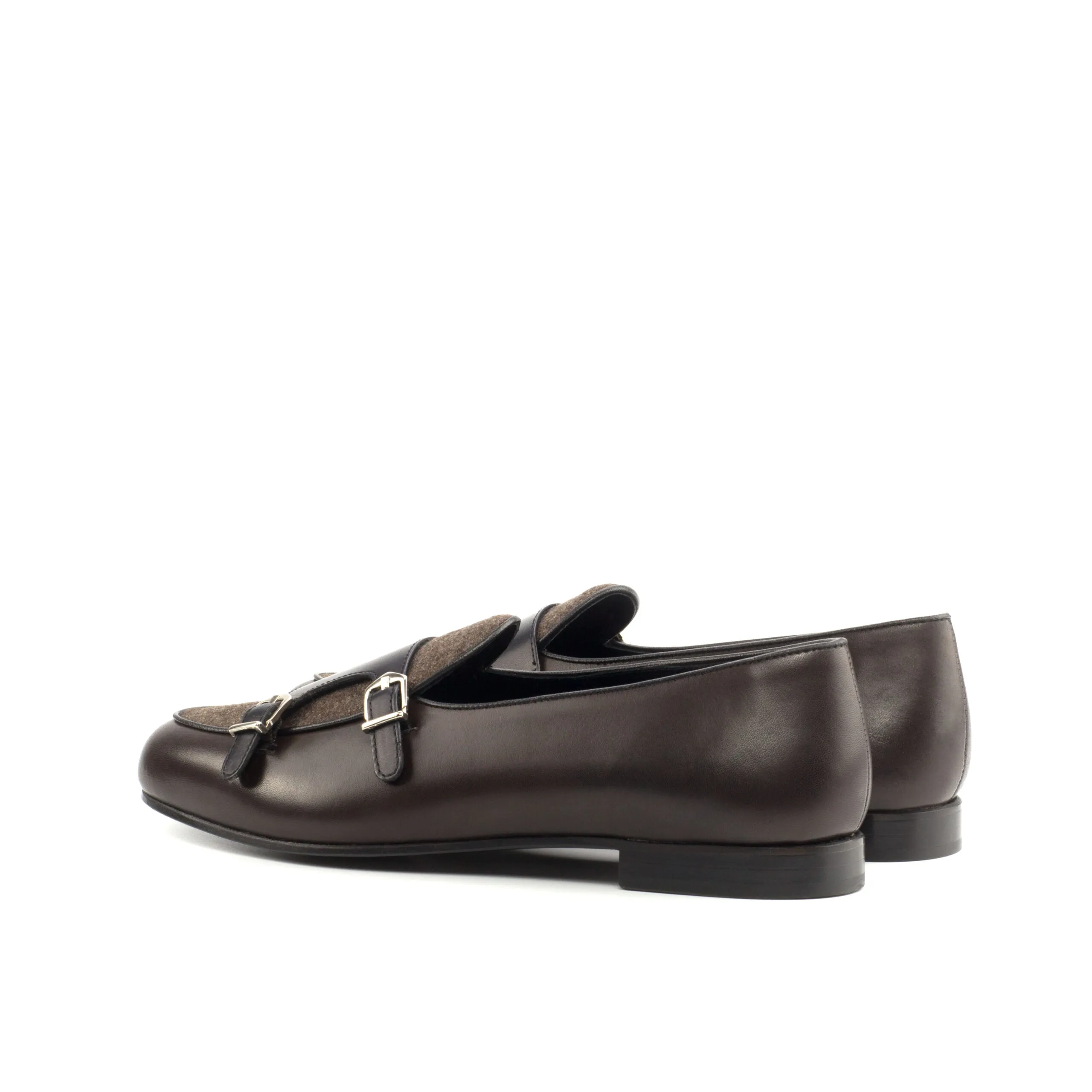 --Brown Monk Slipper Shoe-