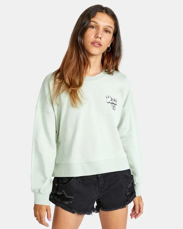 Bubbly RVCA Pullover - Cropped Sweatshirt for Women