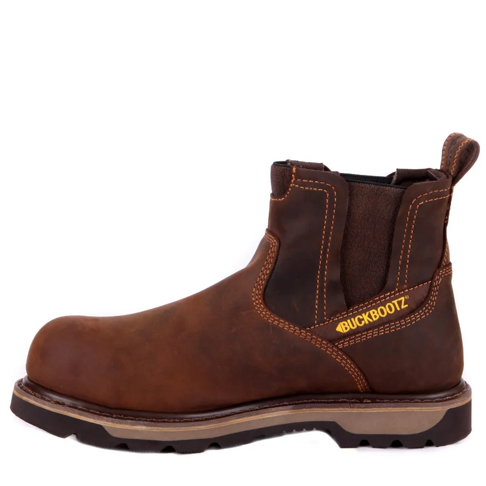 Buckler Buckbootz B1180 Buckflex Waterproof Safety Dealer Boots Brown Size 10