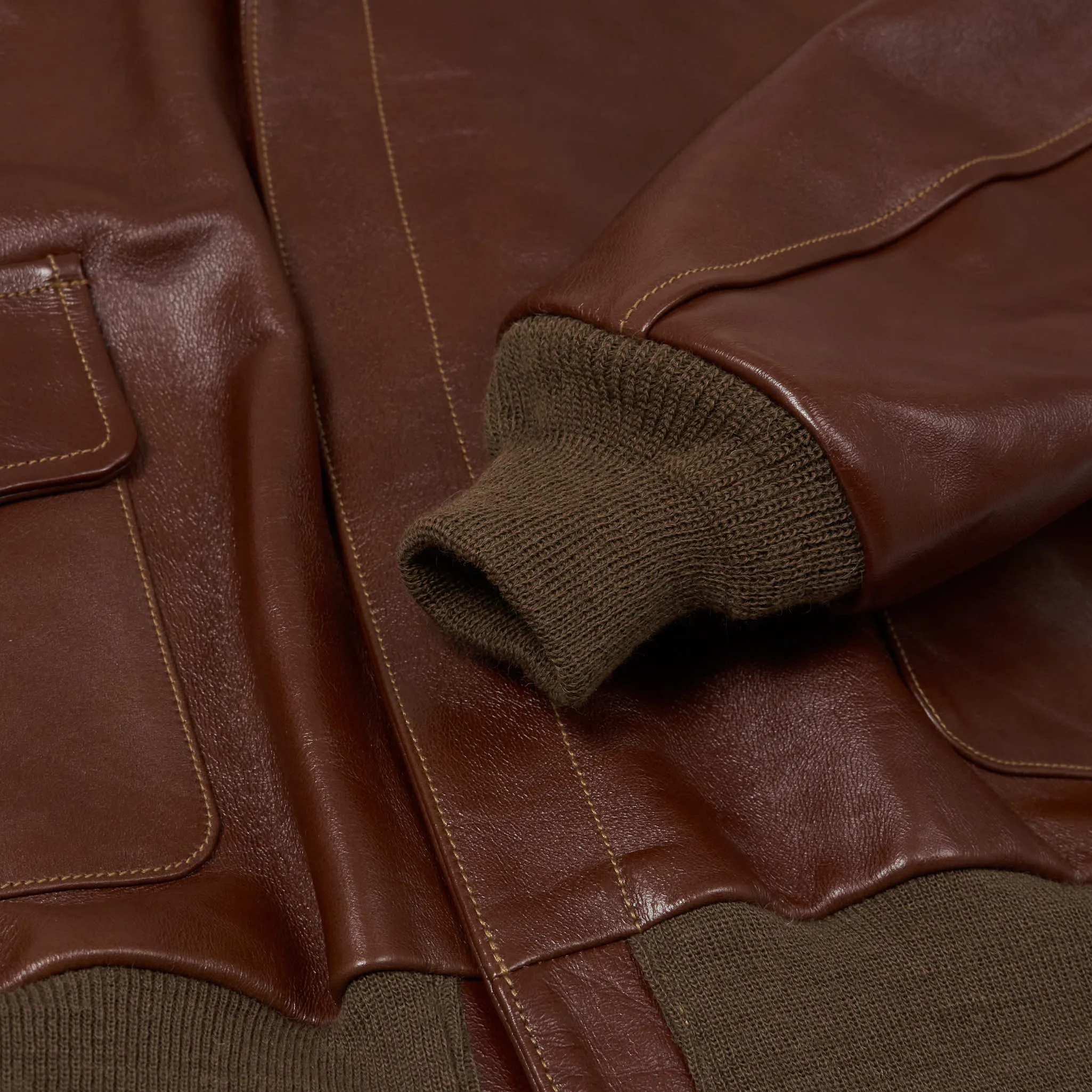 Buzz Ricksons A2 Bronco Leather Jacket