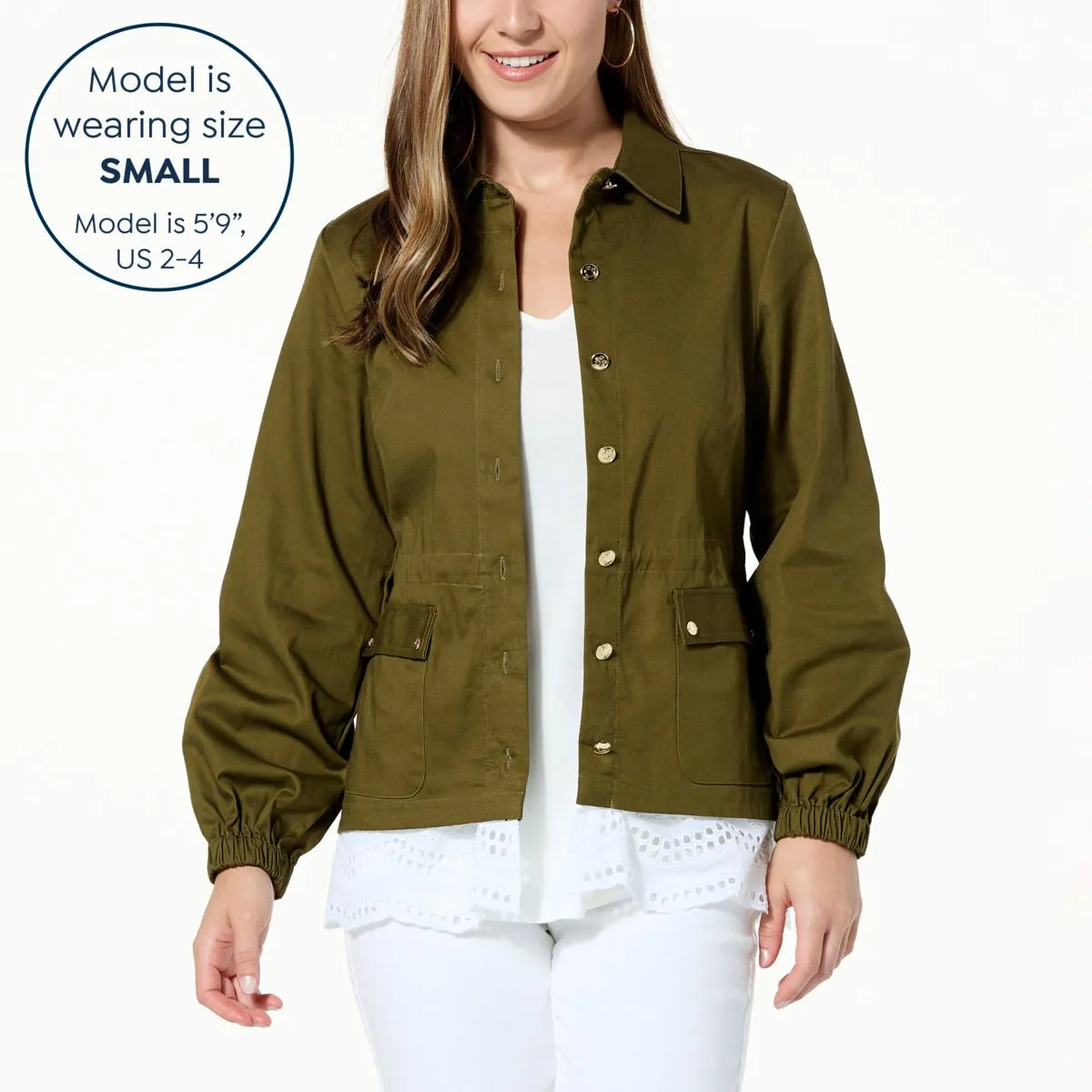      C Wonder by Christian Siriano Mixed Media Utility Jacket     