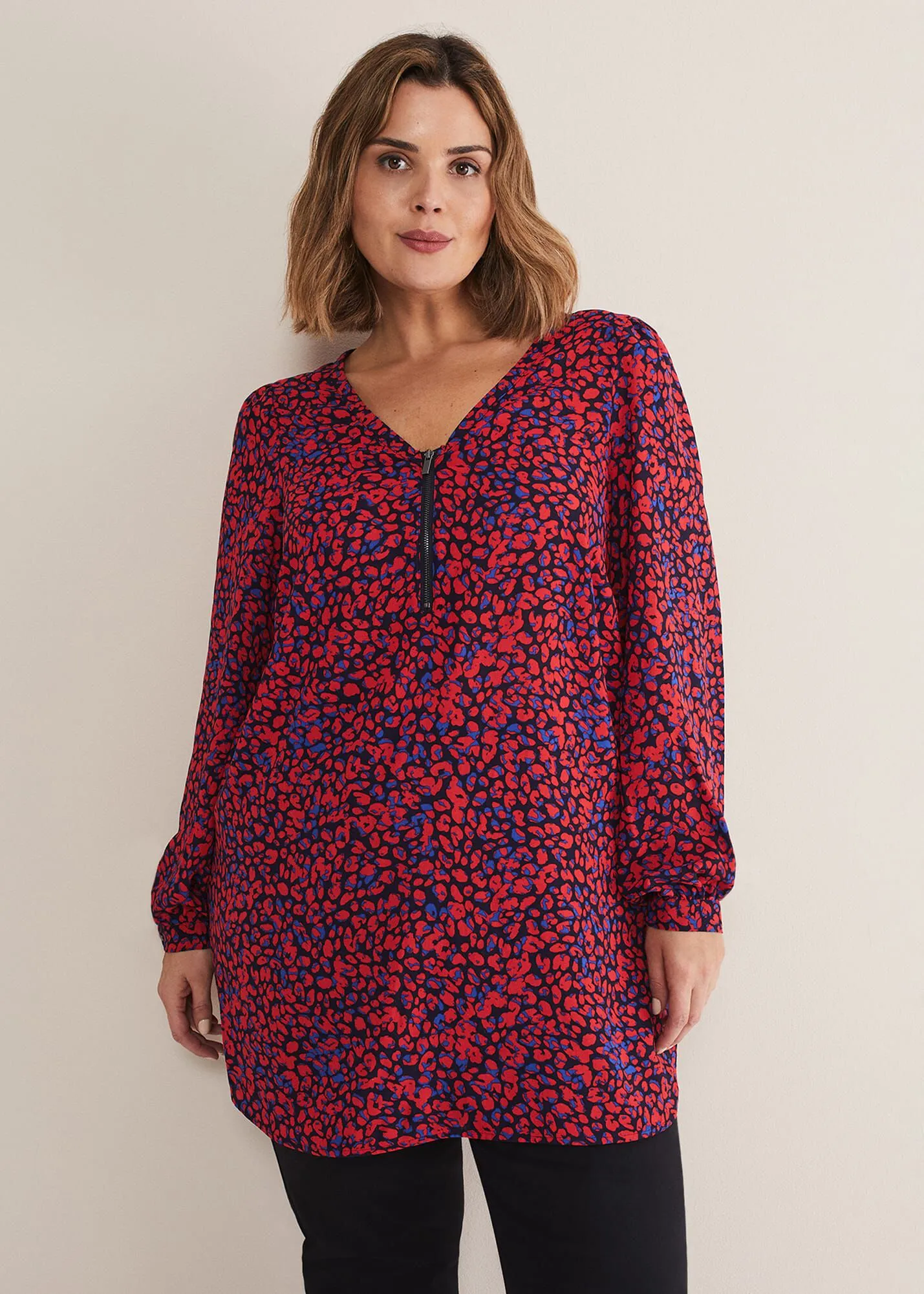 Caelen Printed Tunic Blouse