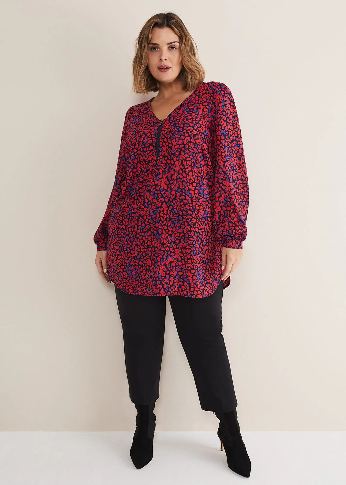 Caelen Printed Tunic Blouse