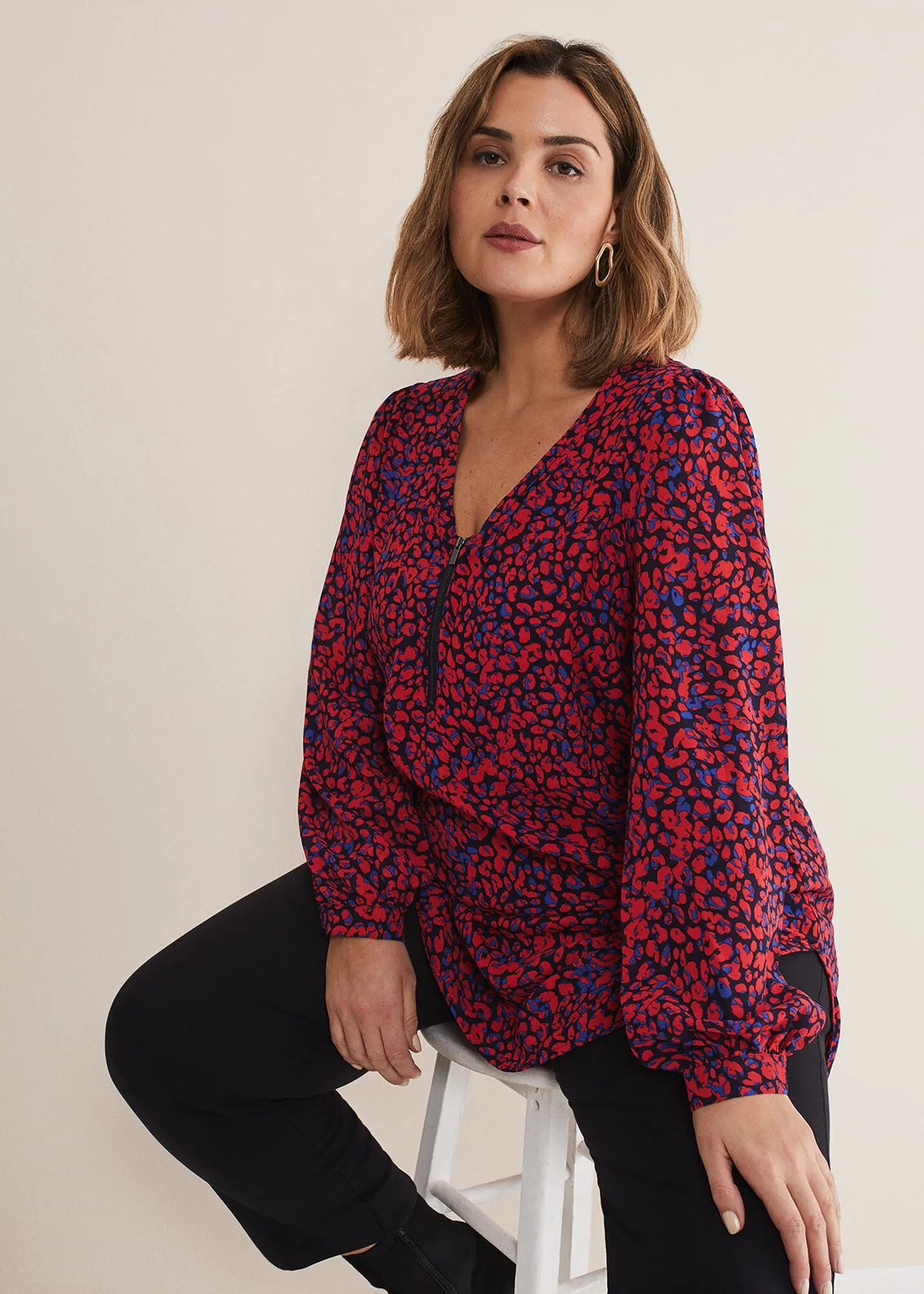 Caelen Printed Tunic Blouse