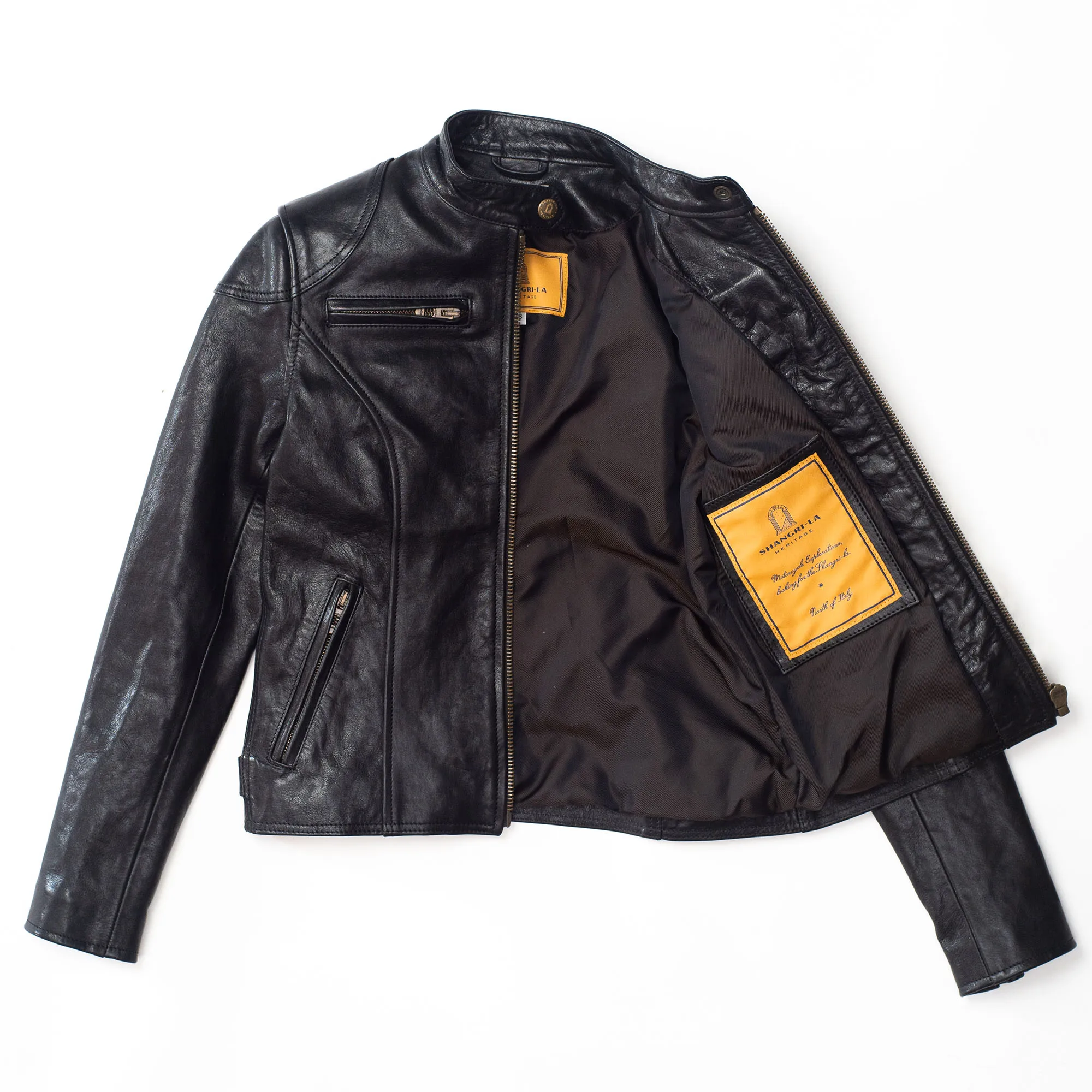 “Café Racer” Women’s Black Leather Jacket - Shangri-la Heritage