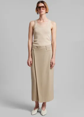 Calista Wrap Skirt - Beige