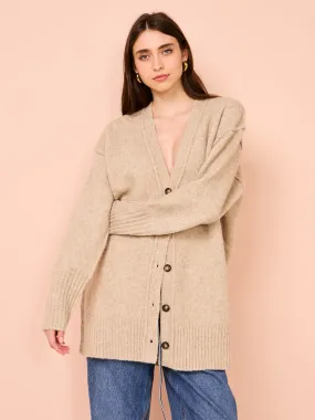 Camilla and Marc Andes Cardigan in Oatmeal Melange