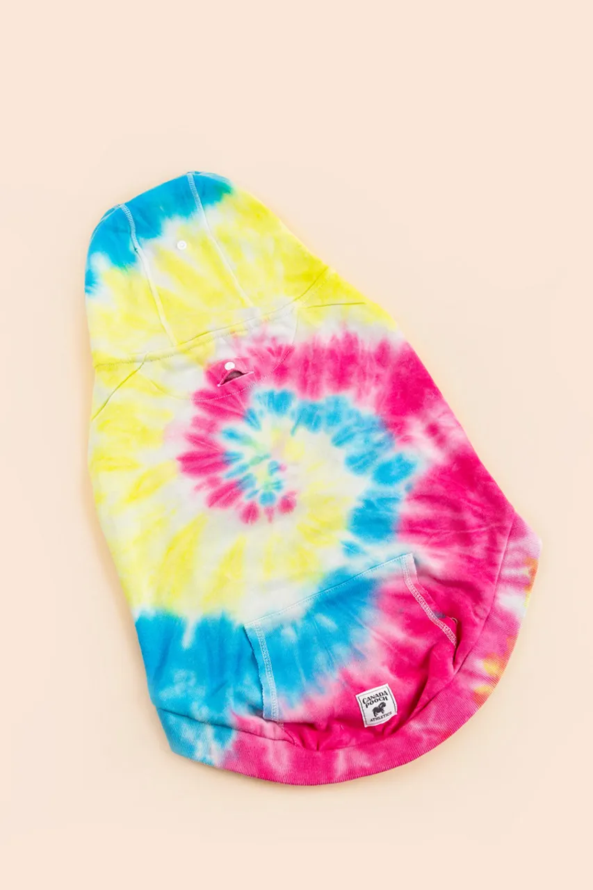 Canada Pooch No Authority Tie Dye Dog Hoodie S18