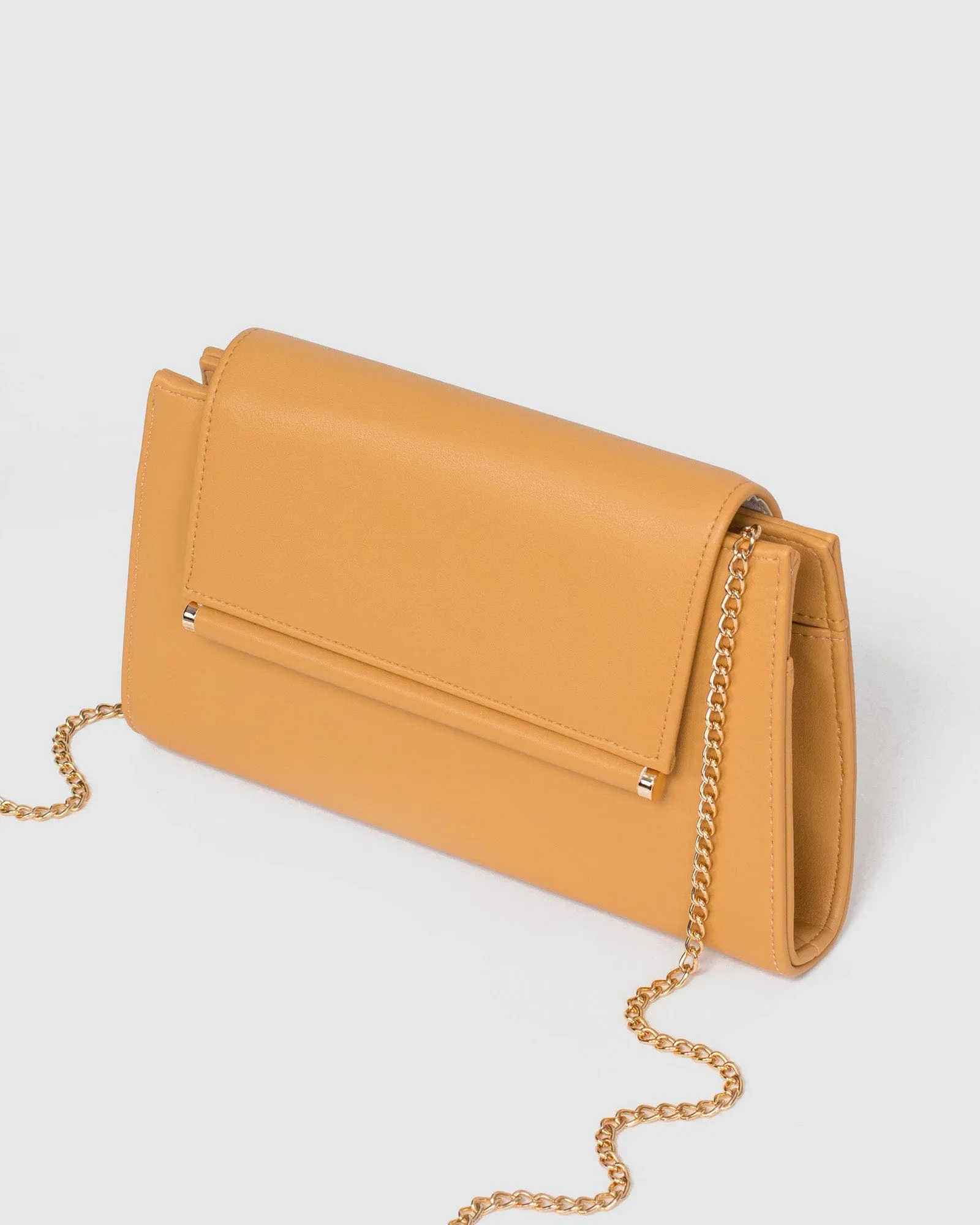 Caramel Folk Clutch Bag