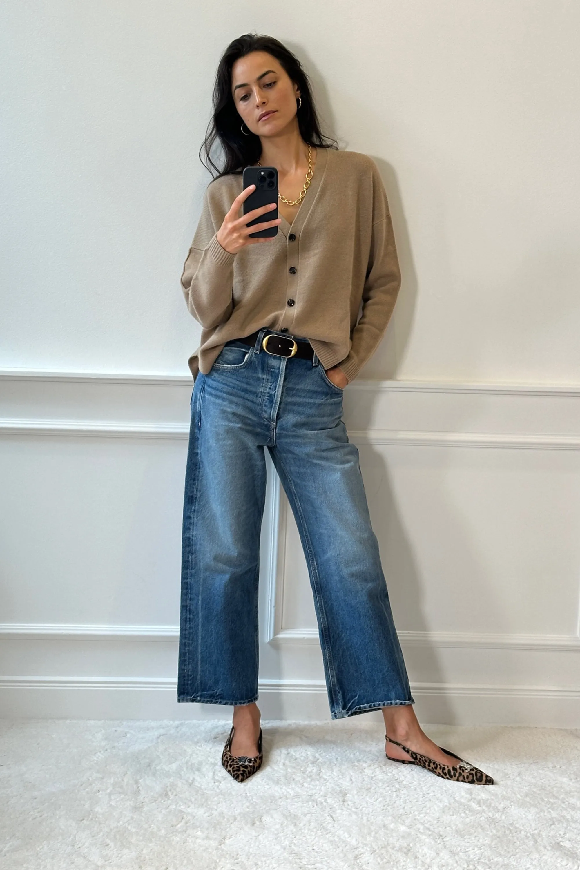 Cardigan in Camel