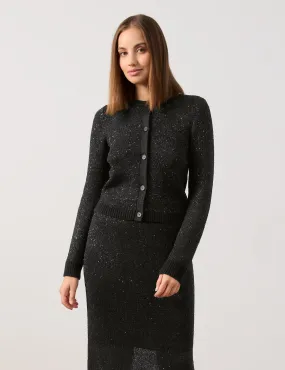 Cardigan with a glitter effect