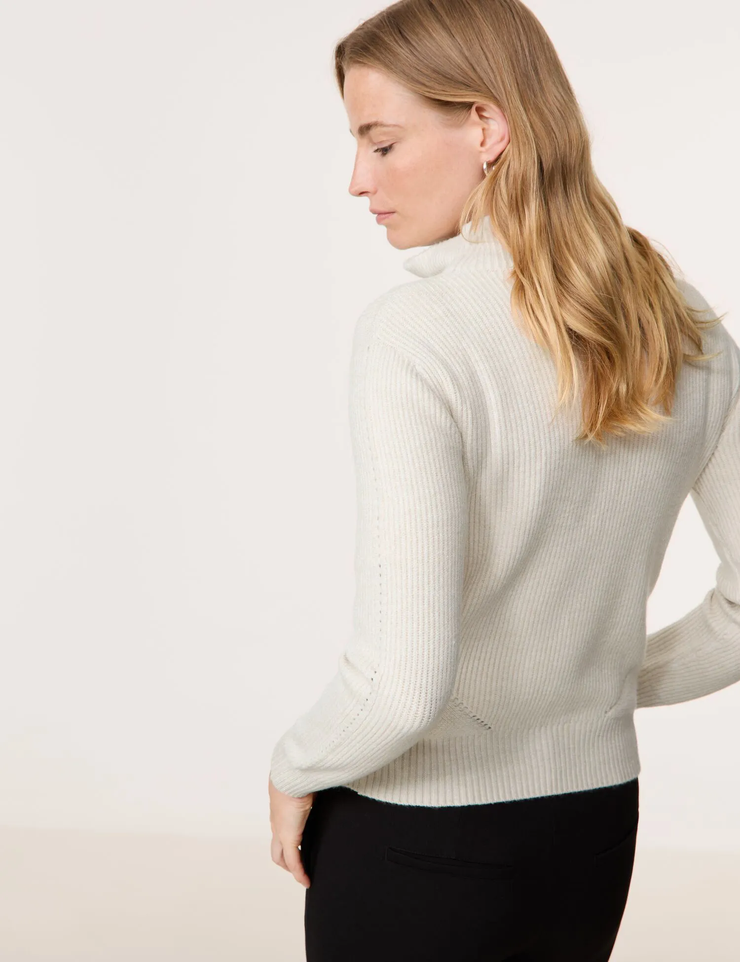 Cardigan with a two-way zip