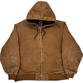 Carhartt Hooded Flame-Resistant Jacket - 2XL - Brown Cotton