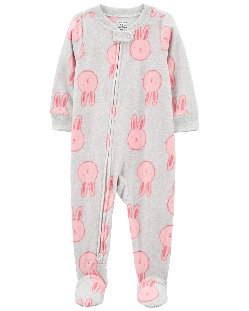 Carters Oshkosh Baby 1-Piece Bunny Fleece  Pyjamas