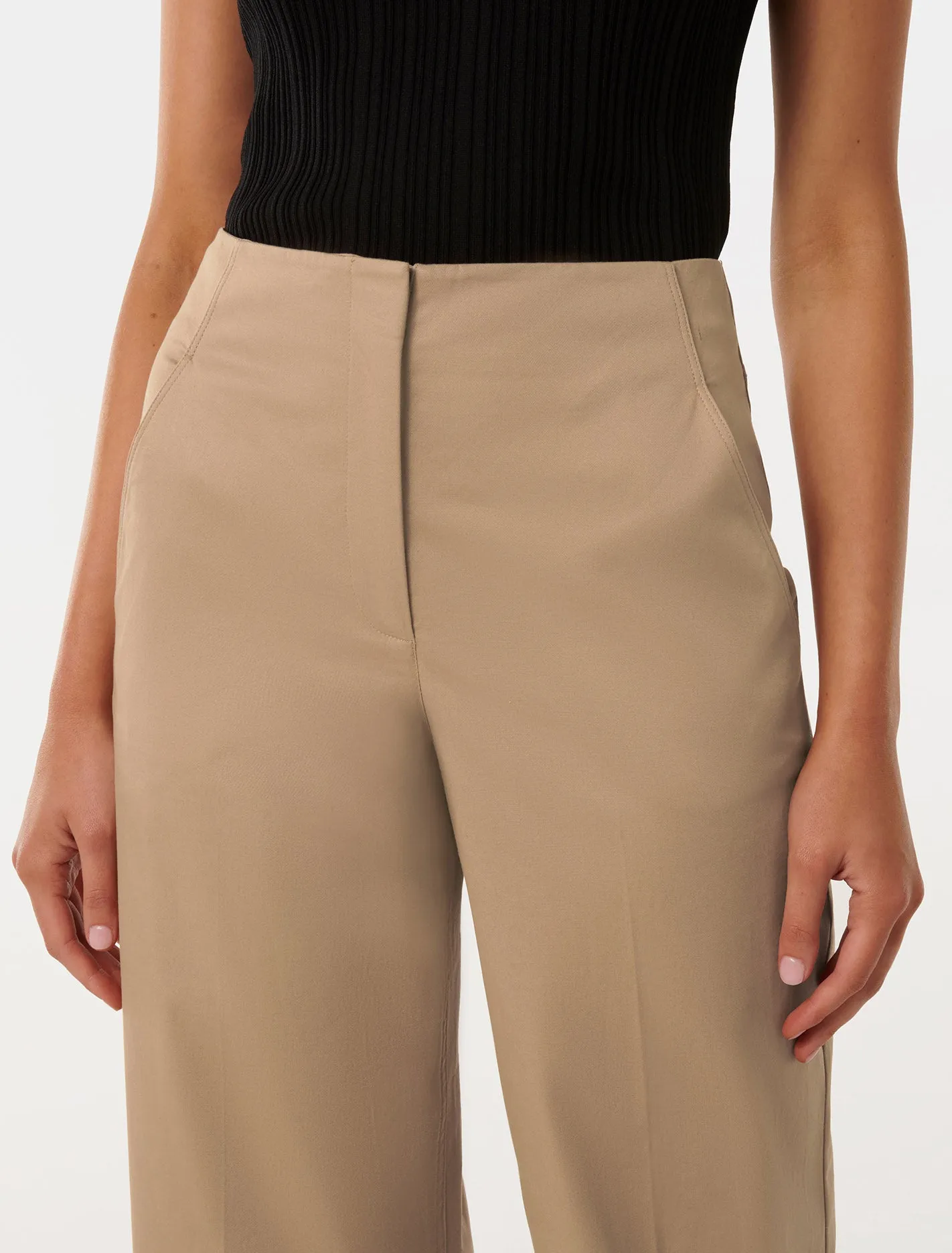 Cassandra Cropped Straight-Leg Pants