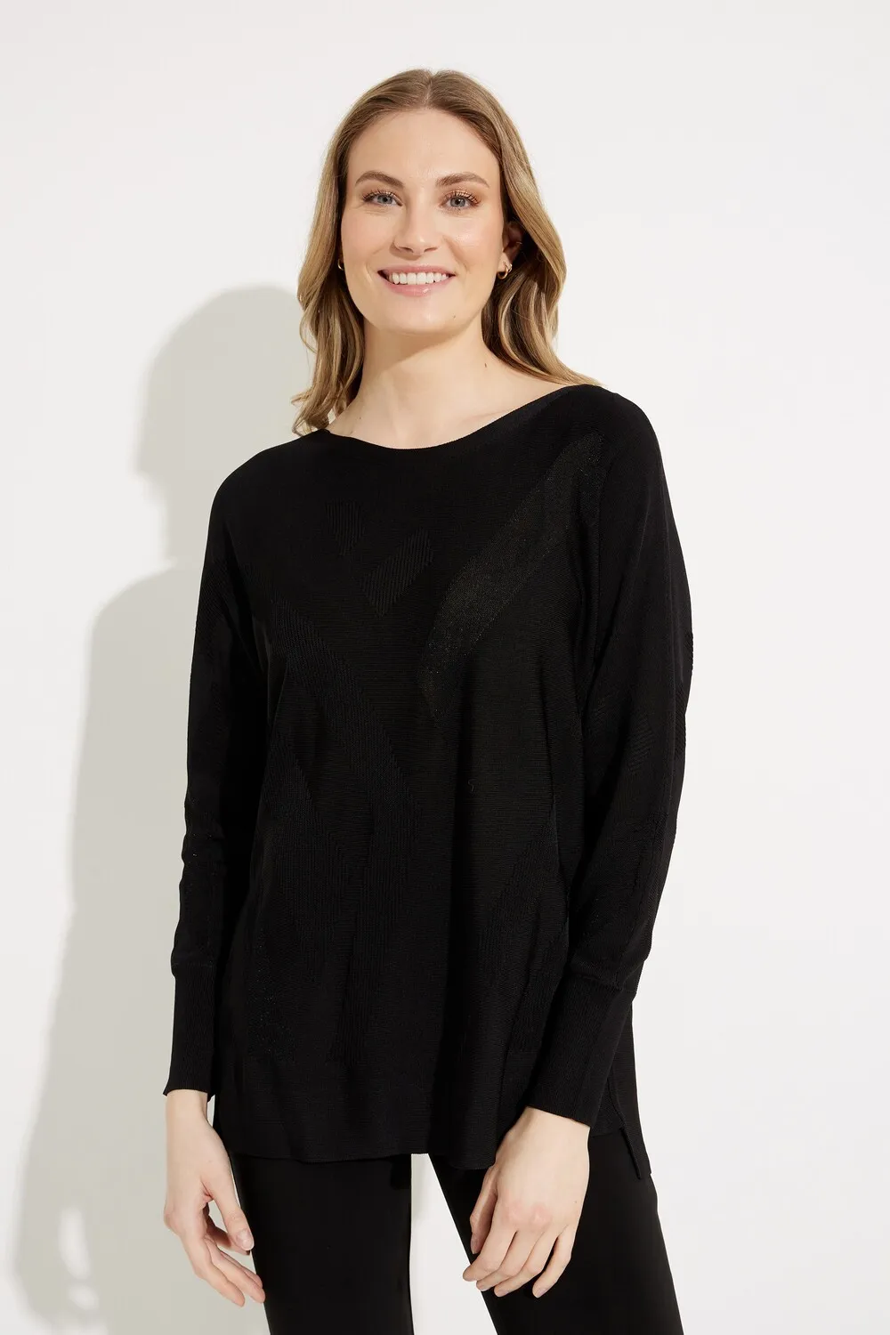 Casual Abstract Boat Neck Pullover Style 231950
