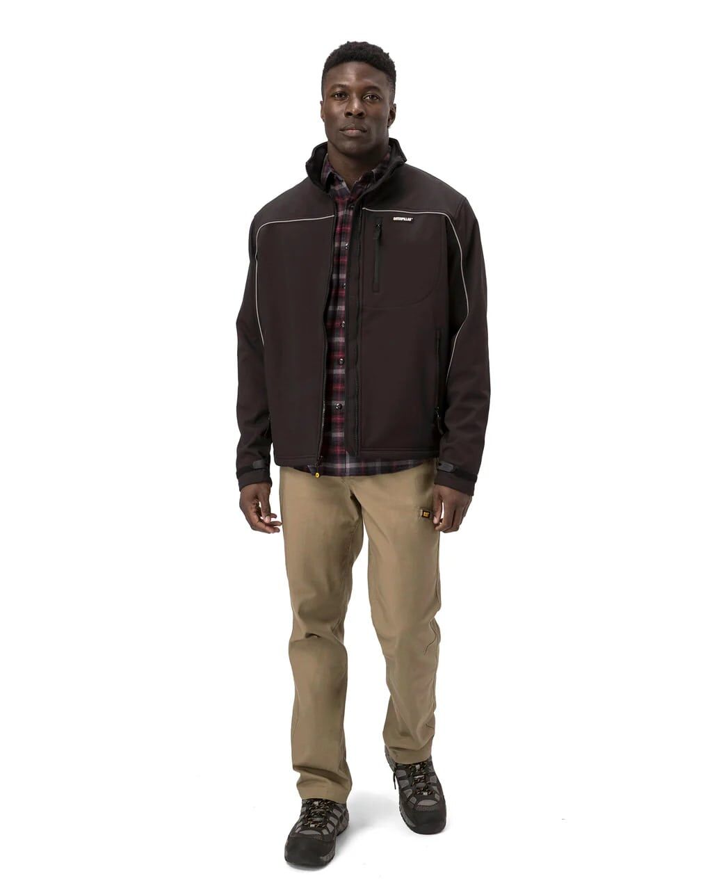 CAT Men's Softshell Jacket in Black