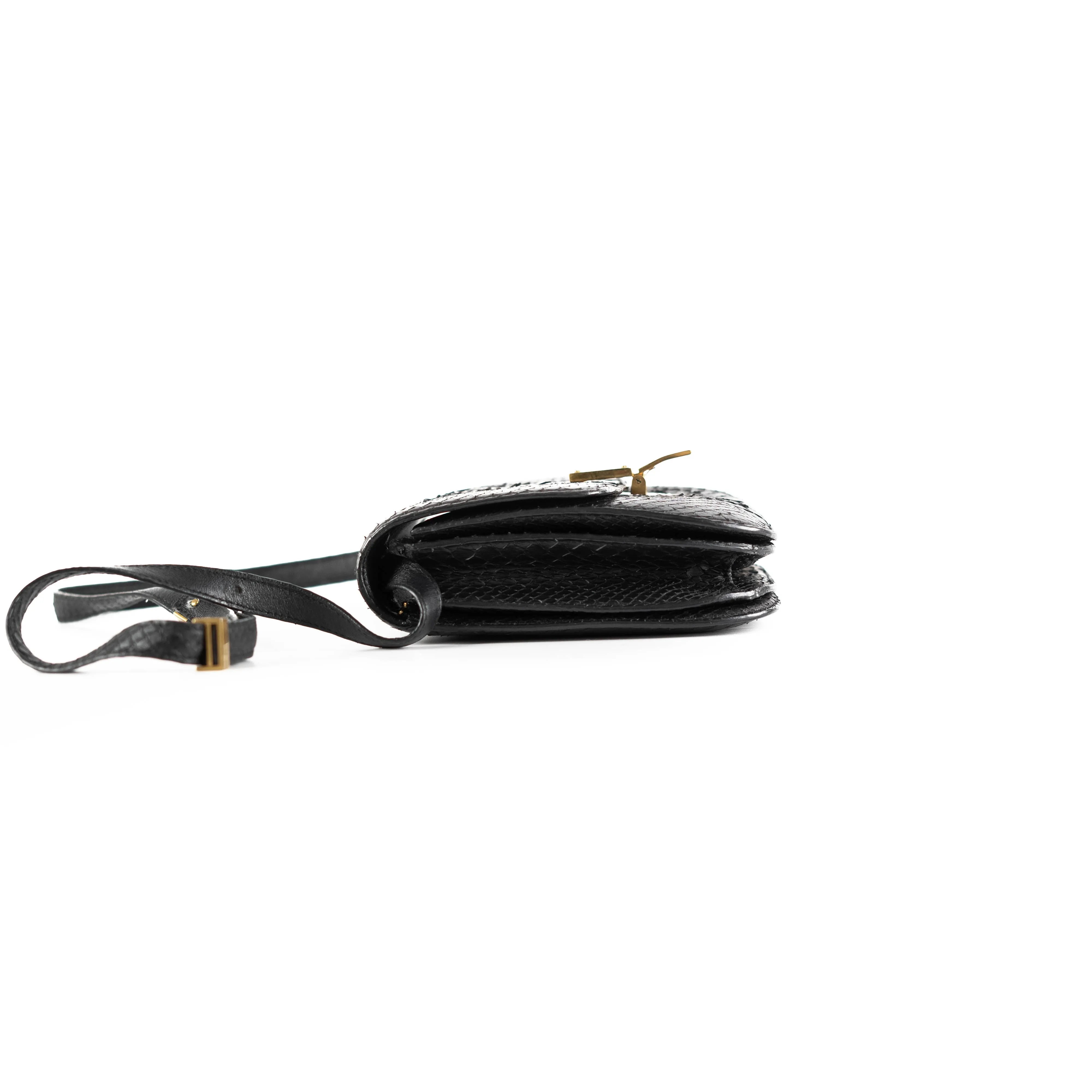 Celine Box Python Bag Black