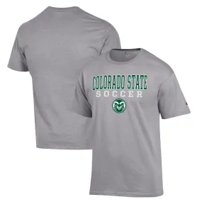 Champion Colorado State Rams Gray Soccer Stack Logo T-Shirt