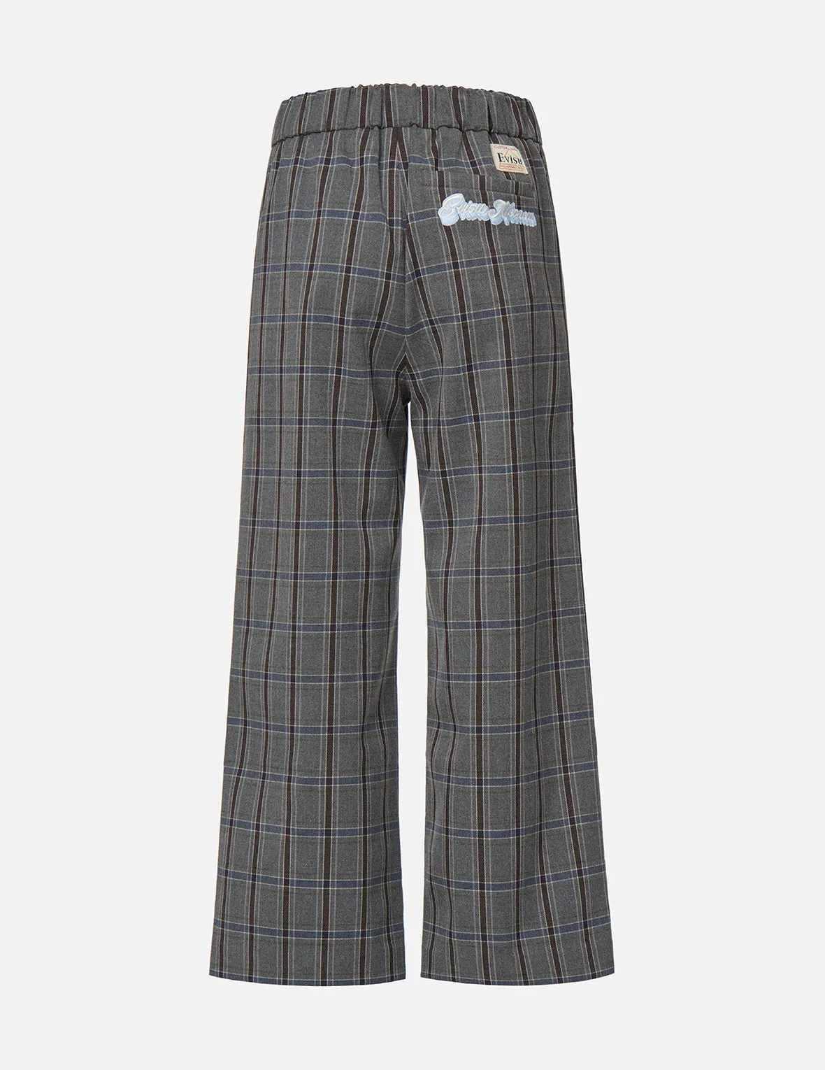 Checked Wide-leg Pants