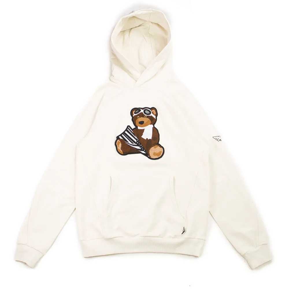 Chenille Bear Hoodie (Vapor White)