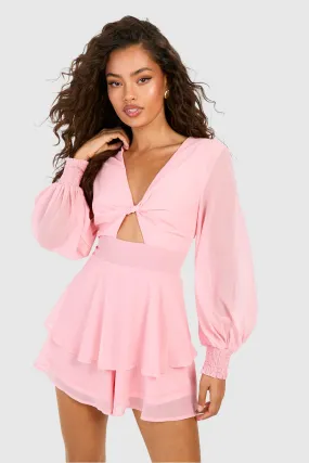 Chiffon Twist Front Romper