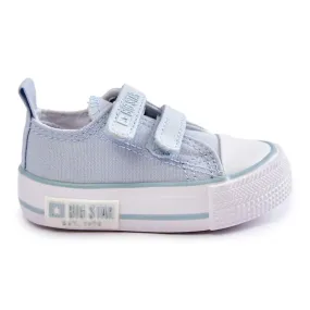 Children's Cloth Sneakers With Velcro Big Star KK374084 Blue