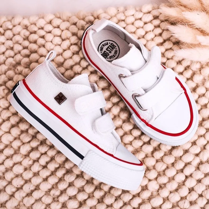 Children's Sneakers With Velcro Big Star HH374199 White