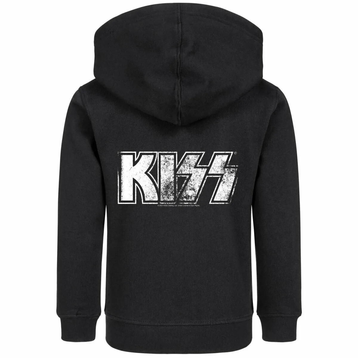 children's hoodie KISS - (Distressed Logo) - black/white - METAL-KIDS - 360.39.8.7  -  Metal-shop