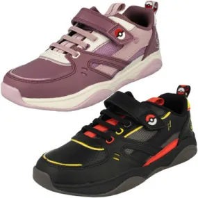 Childrens Pokemon Collection By Clarks Character Detailed Trainers Grip Pearl