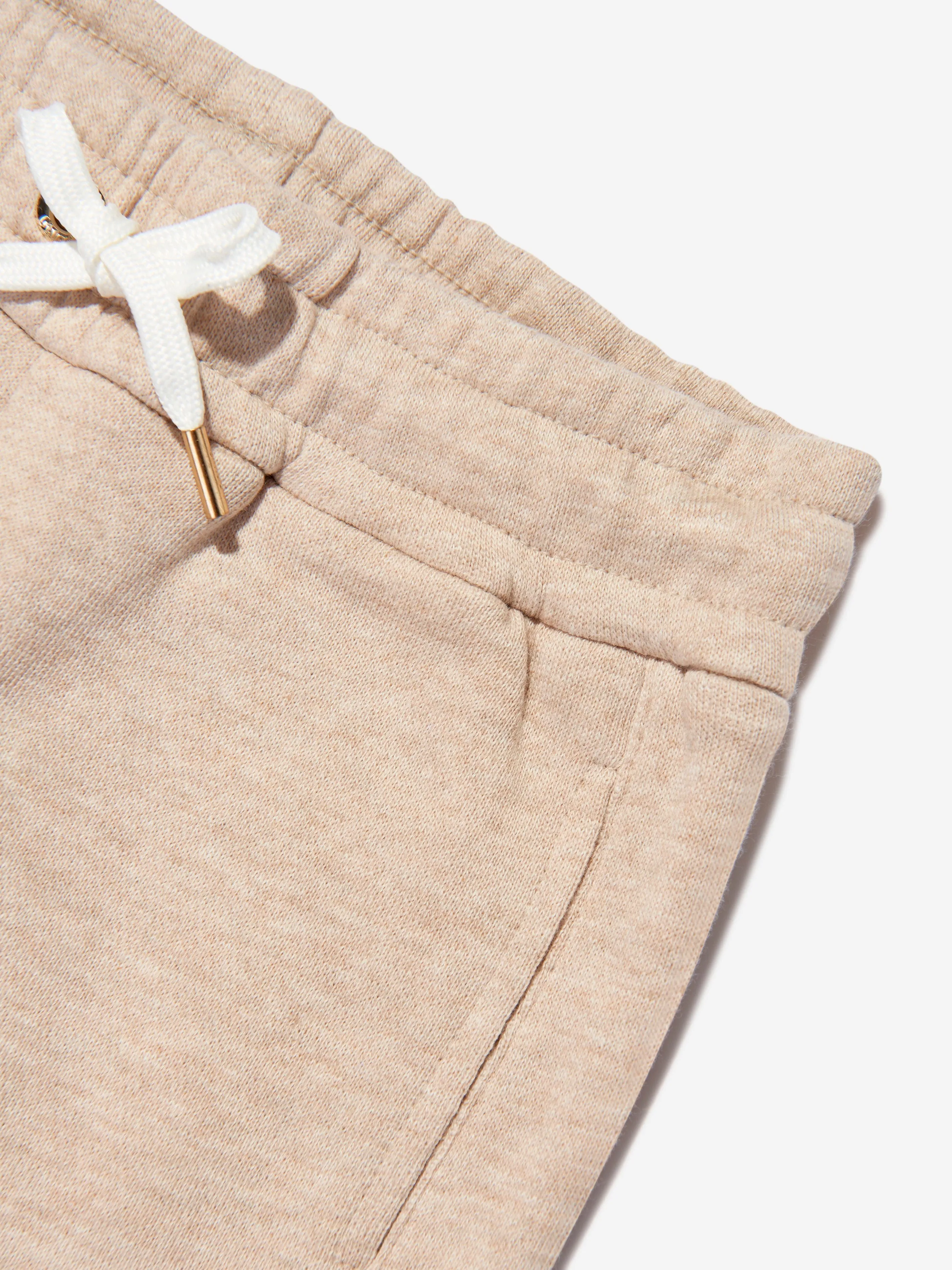 Chloè - Girls Organic Cotton Joggers in Beige | Childsplay Clothing
