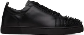 Christian Louboutin Black Louis Junior Spikes Low-Top Sneakers