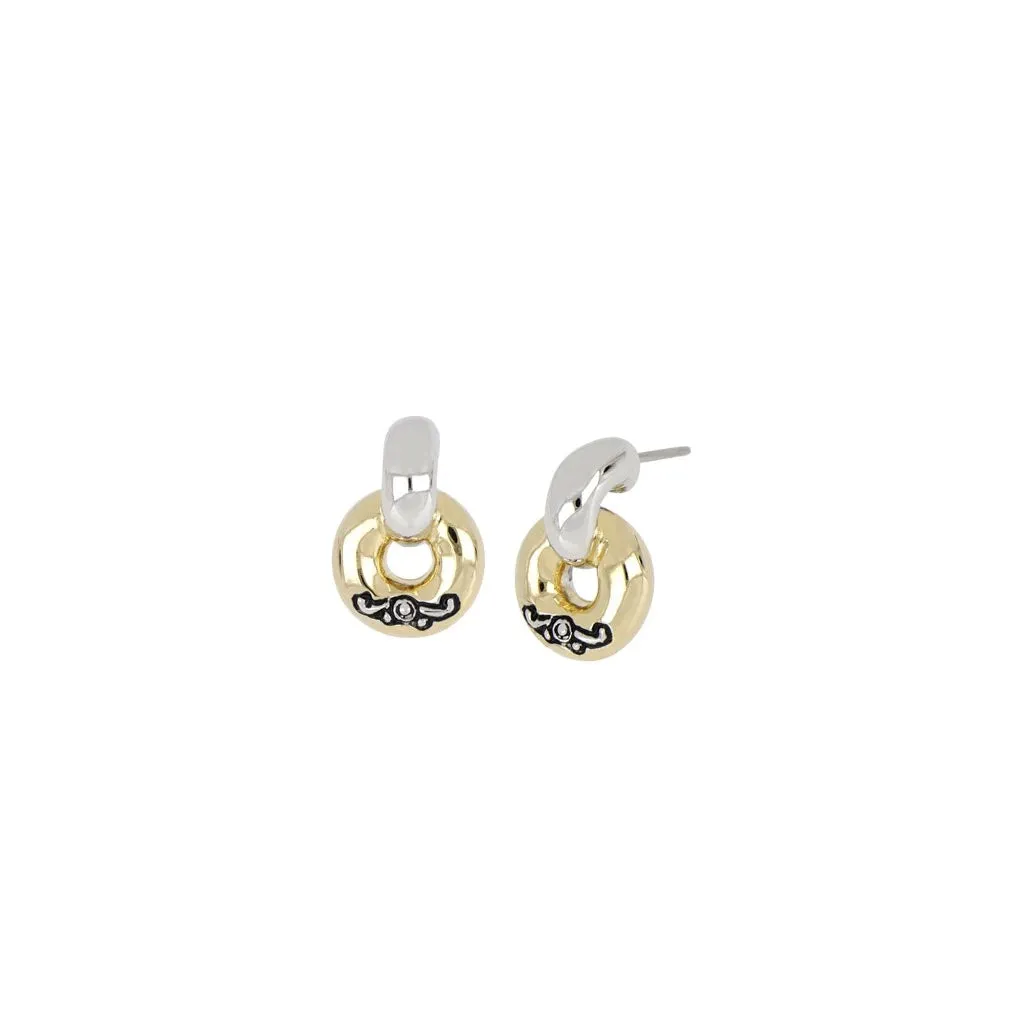 Ciclo D'Amor Petite Two Tone Post Earrings