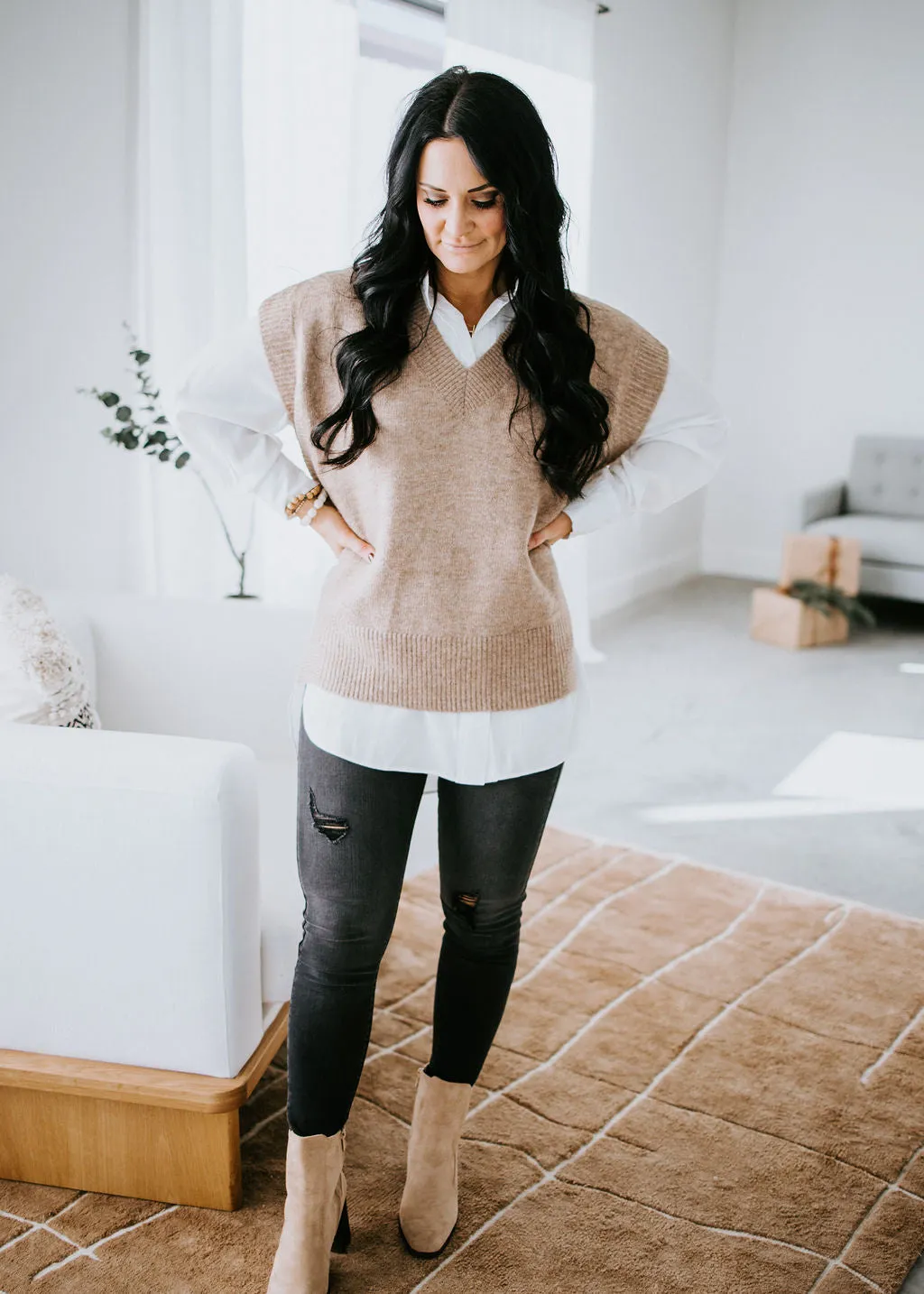 Clancy Oversized Sweater Vest