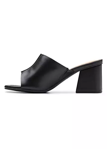 Clarks Black Leather Siara65 Band Sandals | Grattan