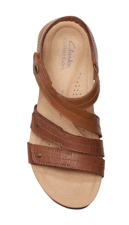 CLARKS CALENNE CLARA TAN LEATHER