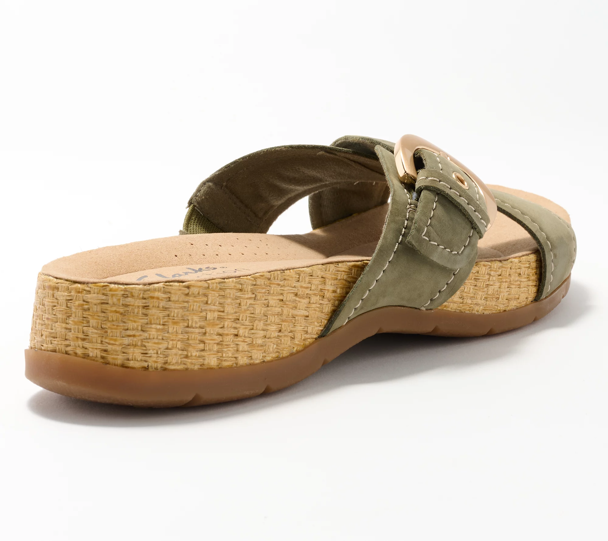 Clarks Collection Leather Slide Sandals- Reileigh May