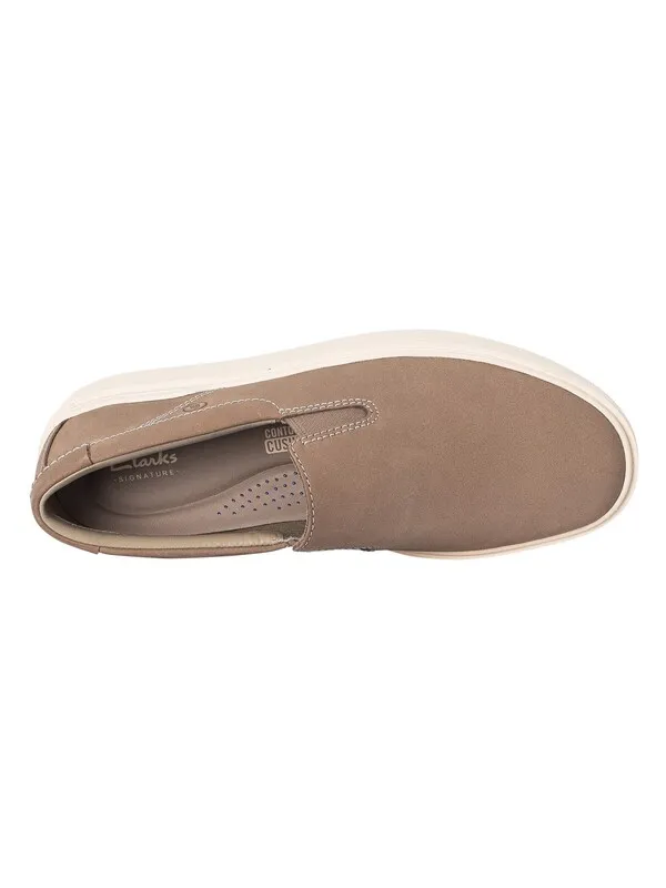Clarks Craft Swift Go Leather Trainers - Grey