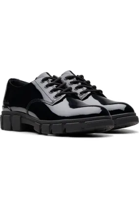 Clarks Evyn Lace Youth black patent