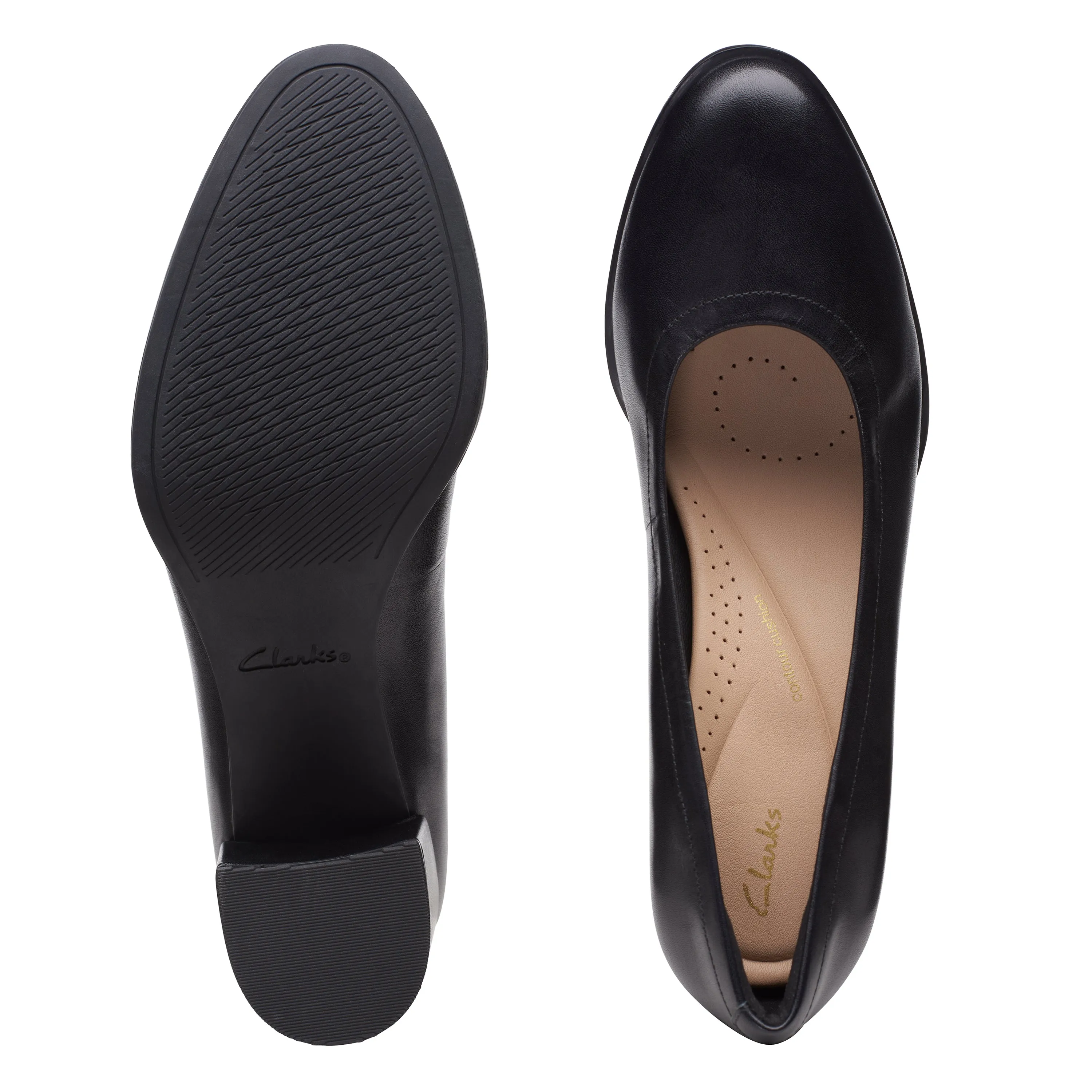 Clarks Freva55 Court Leather Black