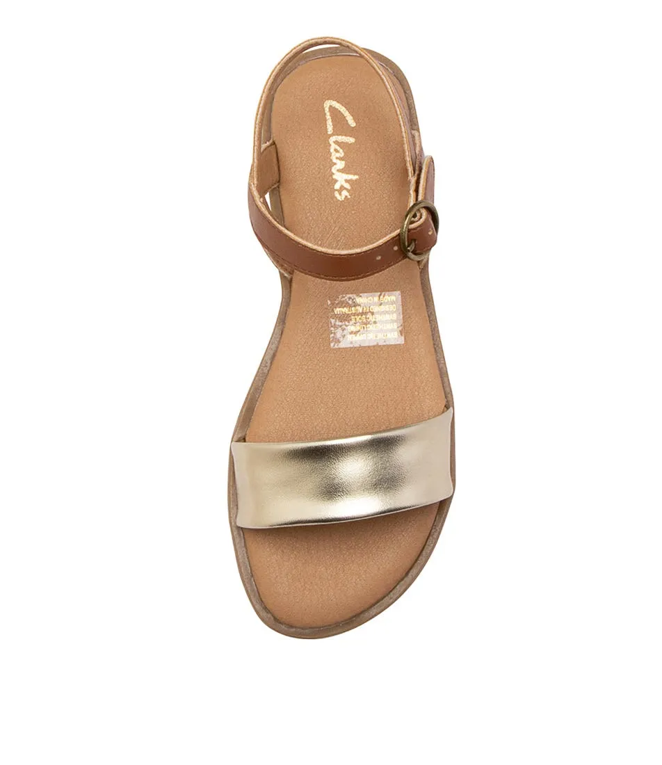 CLARKS Harper Iv Jnr Tan-gold