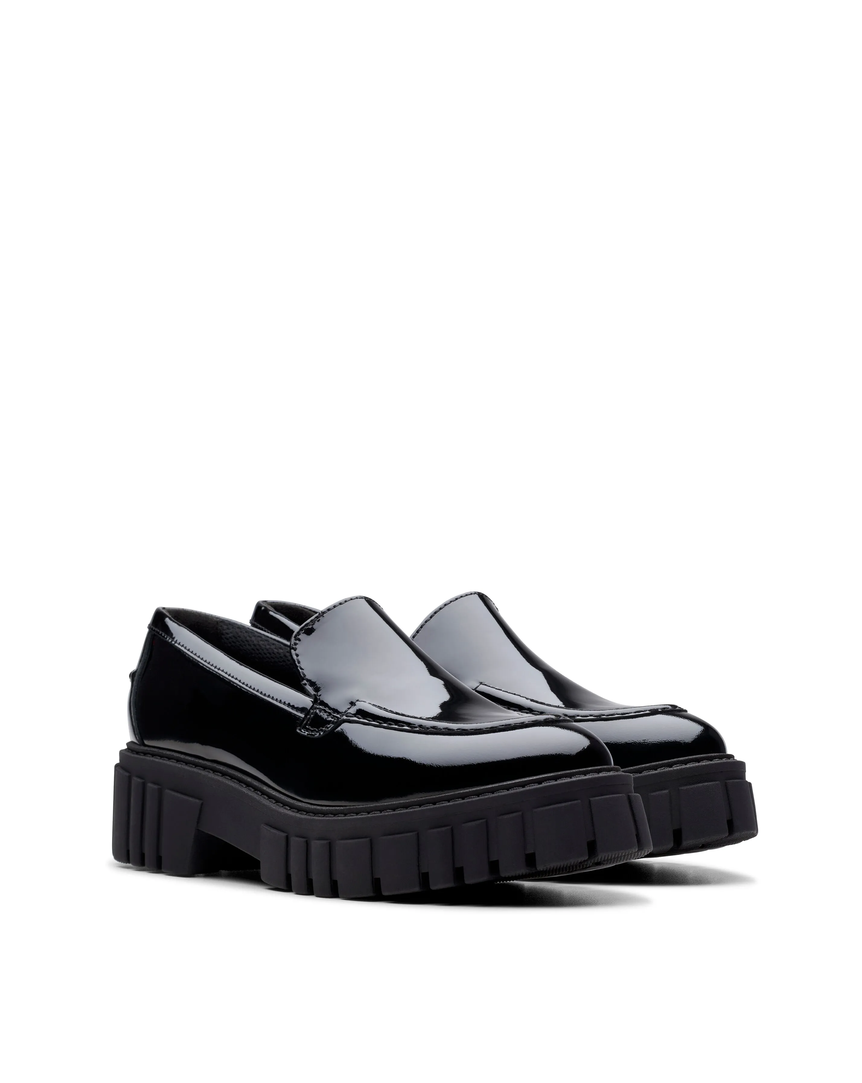 Clarks Page Patent Leather Loafer Standard Fit | Simply Be
