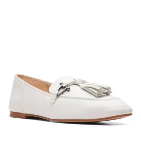 Clarks Pure 2 Tassel White Leather