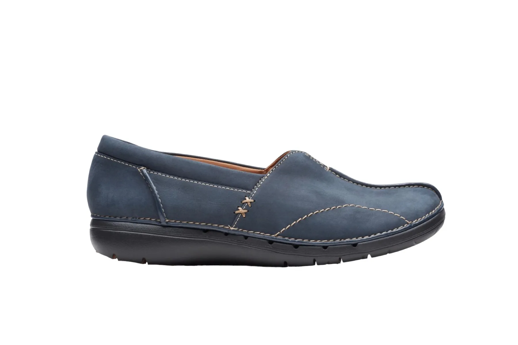 CLARKS UNLOOP STRIDE NAVY NUBUCK