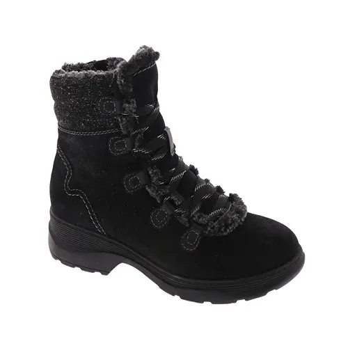 Clarks Women's Aveleigh Edge Waterproof Boot Black Suede