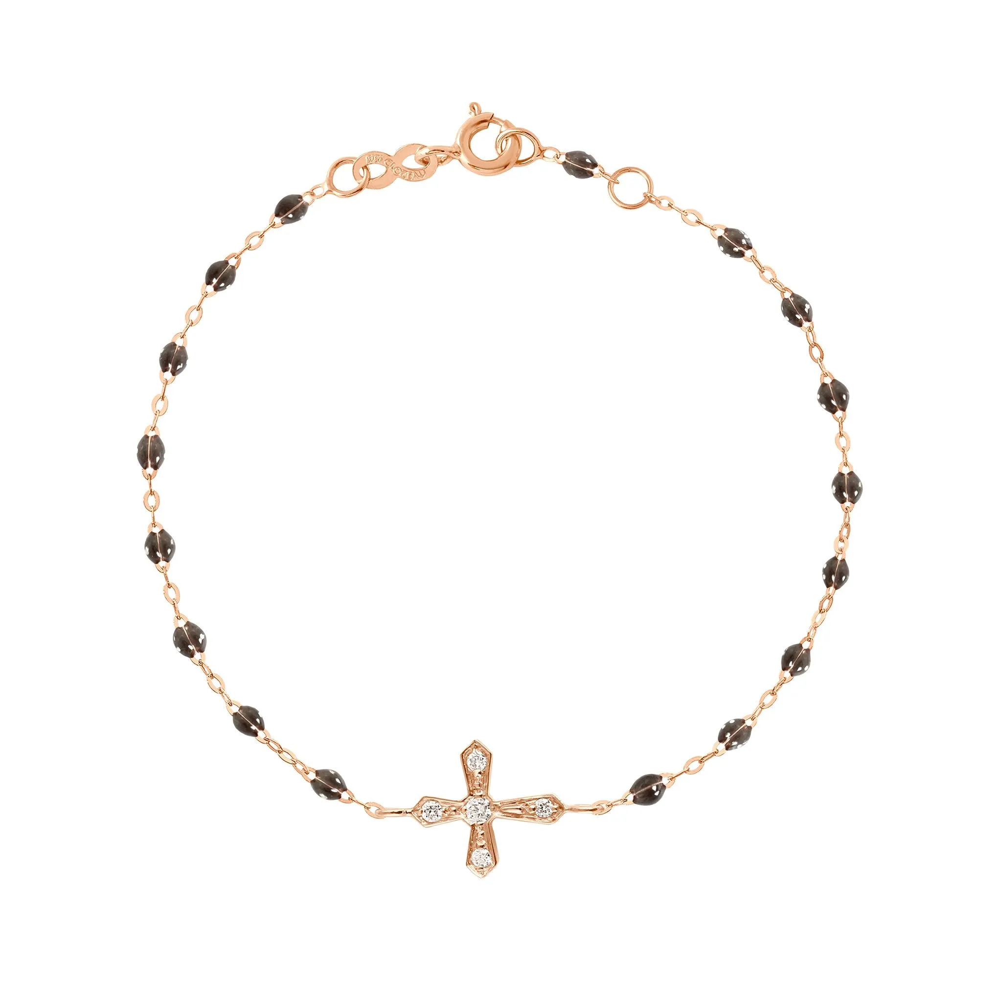 Classic Cross Vintage Diamond Quartz bracelet, Rose Gold, 6.7