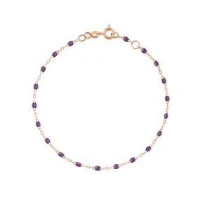 Classic Gigi Violet bracelet, Rose Gold, 7.5