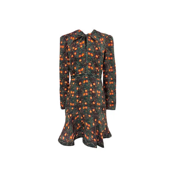 Claudia Short Dress - Dotty Stamped Satin Dress