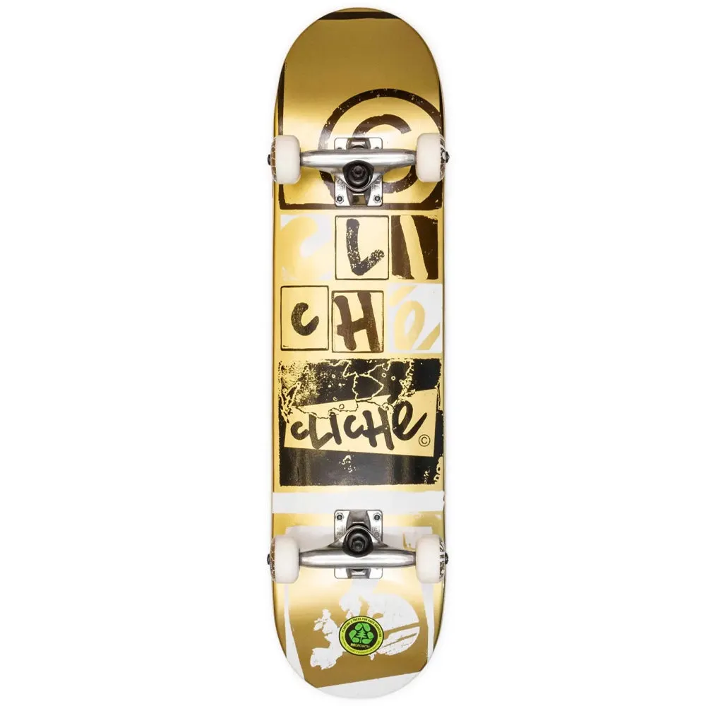 Cliche Letter Press 7.75" Complete Skateboard